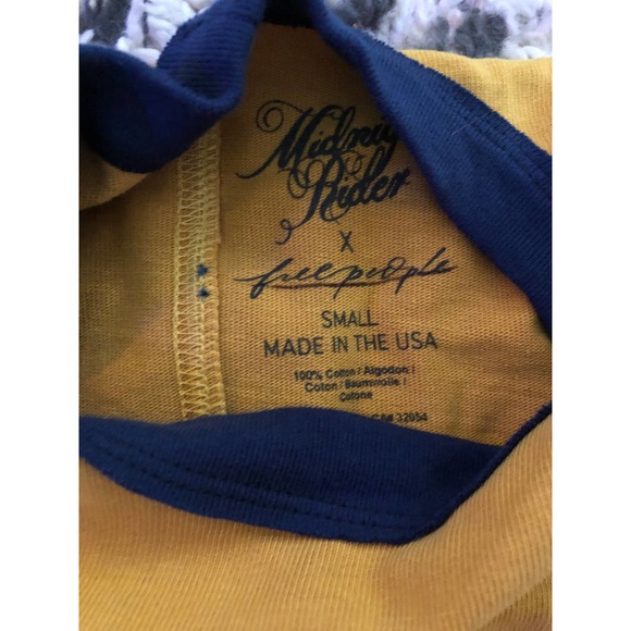 Free People Midnight Rider Varsity Letter Long Sleeve Tee Shirt Small - Picture 4 of 4